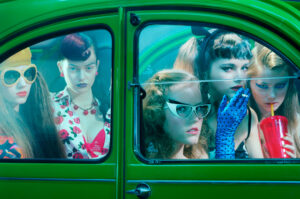 Miles Aldridge Five Girls in a Car #1, 2013 Courtesy the artist